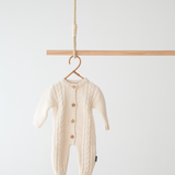 Cable Knit Baby Romper