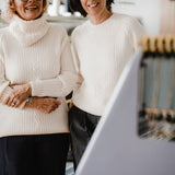 Rebrast pulover iz ekstra fine Merino volne