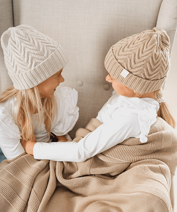 Cable Knit otroška kapa