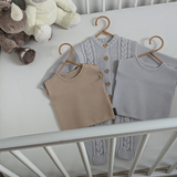 Cable Knit Baby Romper