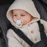 Pletena baby jopa s kapuco
