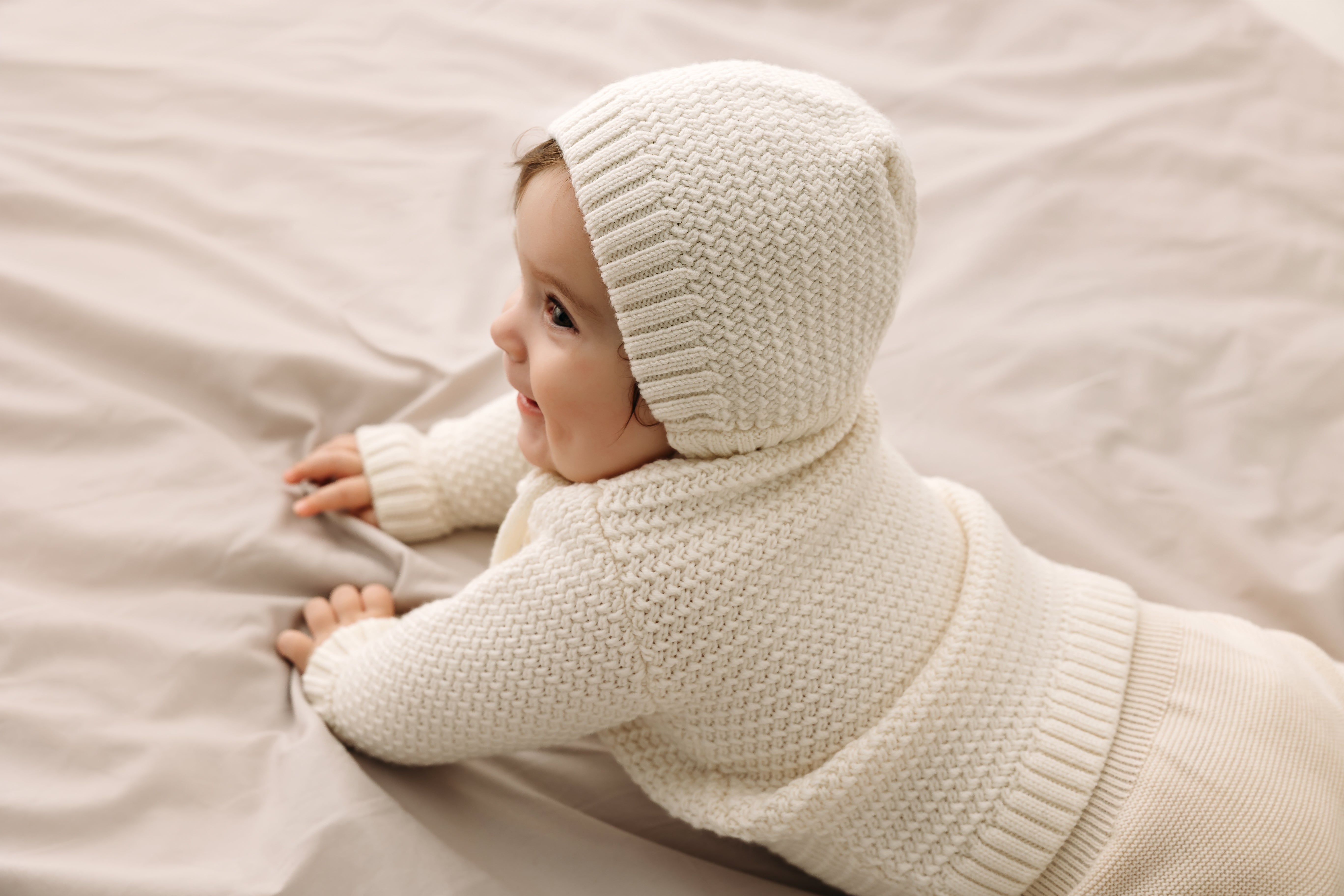 Waffle Merino kapa za dojenčke