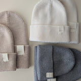 Ribbed Merino set kap za malčke in odrasle